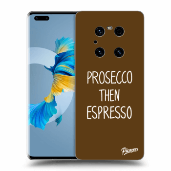 Picasee husă neagră din silicon pentru Huawei Mate 40 Pro - Prosecco then espresso