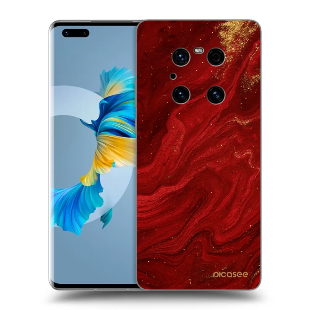 Picasee husă neagră din silicon pentru Huawei Mate 40 Pro - Red