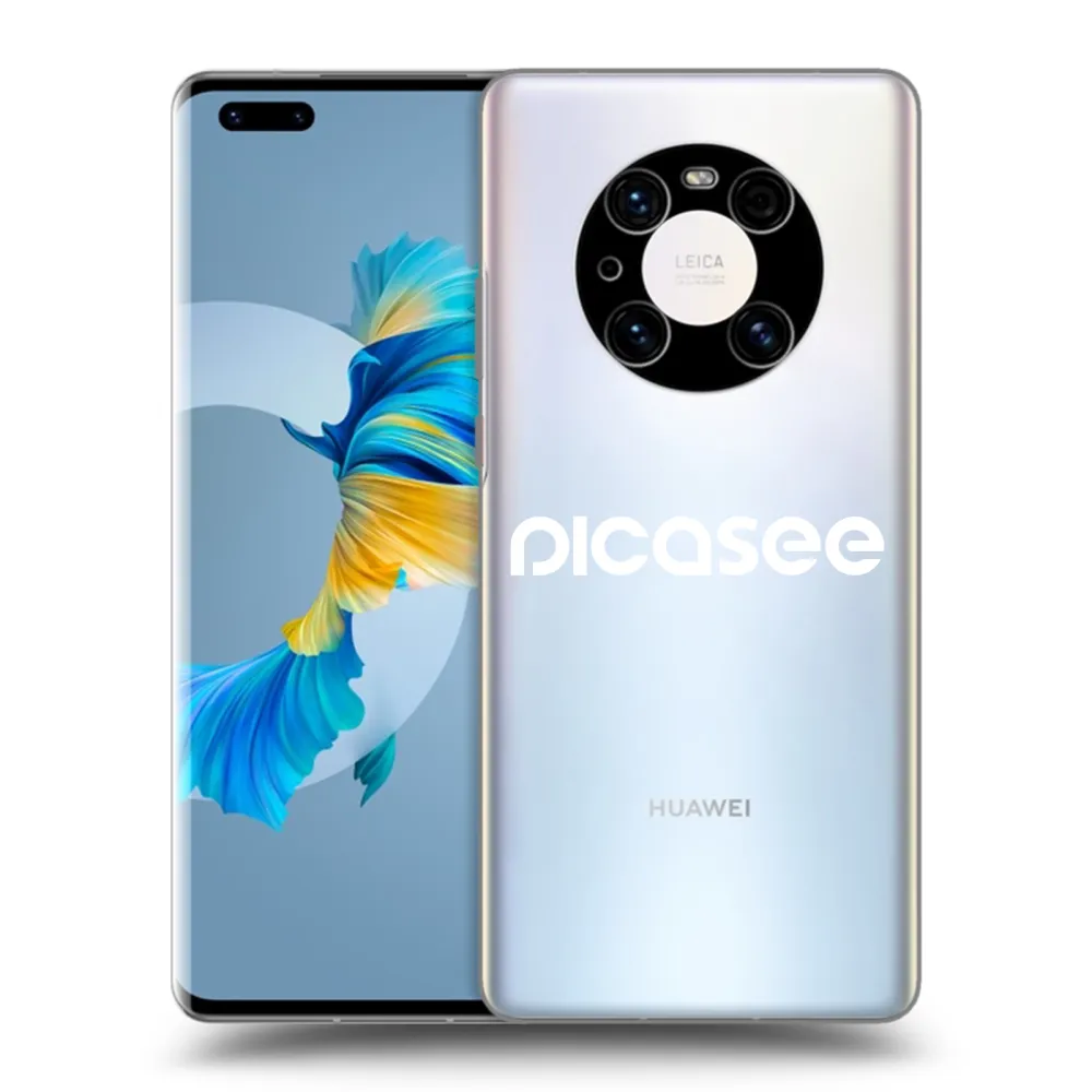 Picasee husă transparentă din silicon pentru Huawei Mate 40 Pro - Picasee - new logo - white