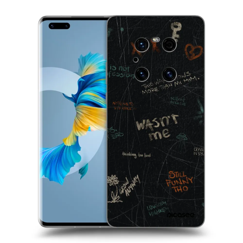 Picasee husă neagră din silicon pentru Huawei Mate 40 Pro - CONFESSION