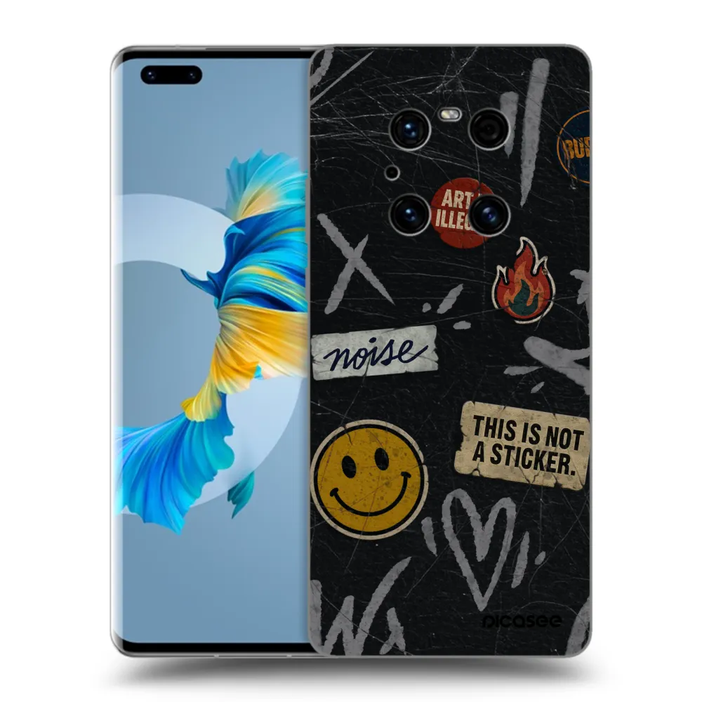 Picasee husă neagră din silicon pentru Huawei Mate 40 Pro - STICKERS x TAGS