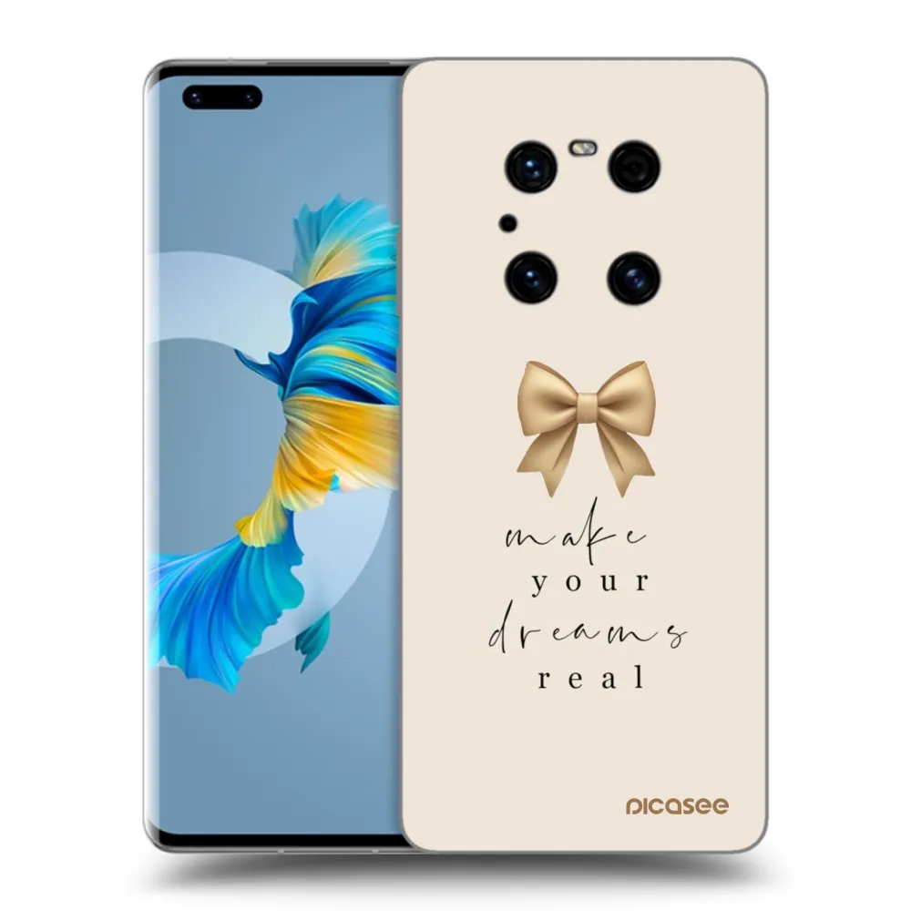 Picasee husă neagră din silicon pentru Huawei Mate 40 Pro - Golden Dream