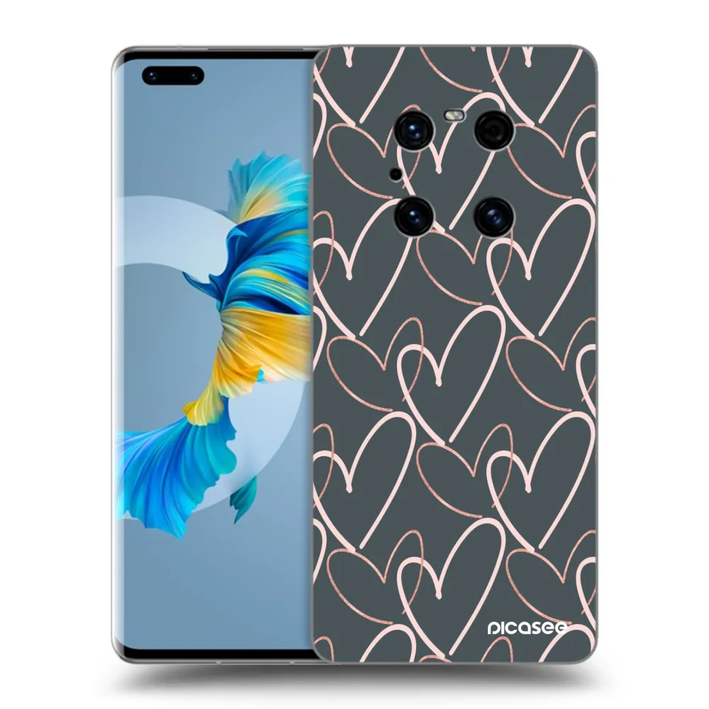 Picasee husă neagră din silicon pentru Huawei Mate 40 Pro - Lots of love