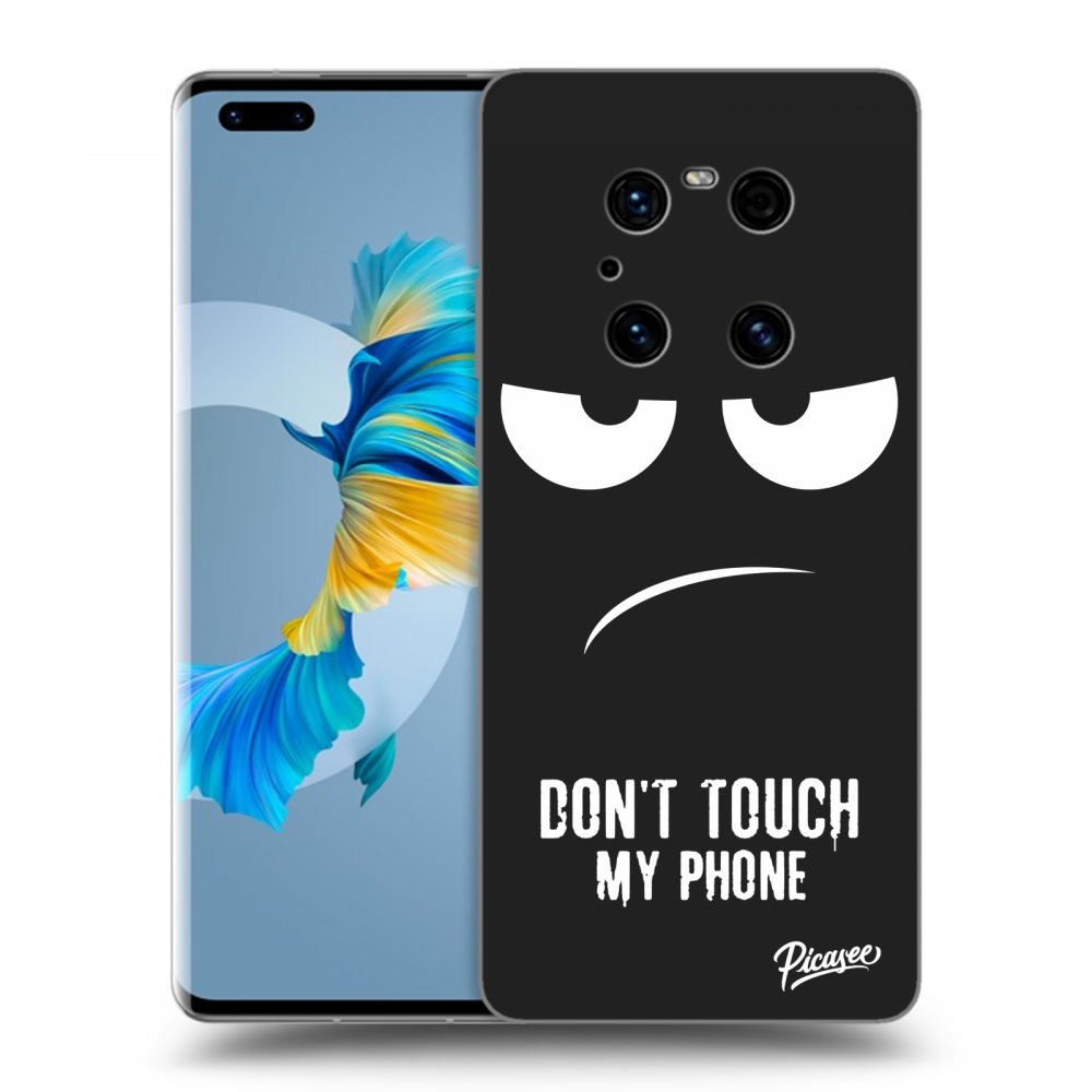 Picasee husă neagră din silicon pentru Huawei Mate 40 Pro - Don't Touch My Phone