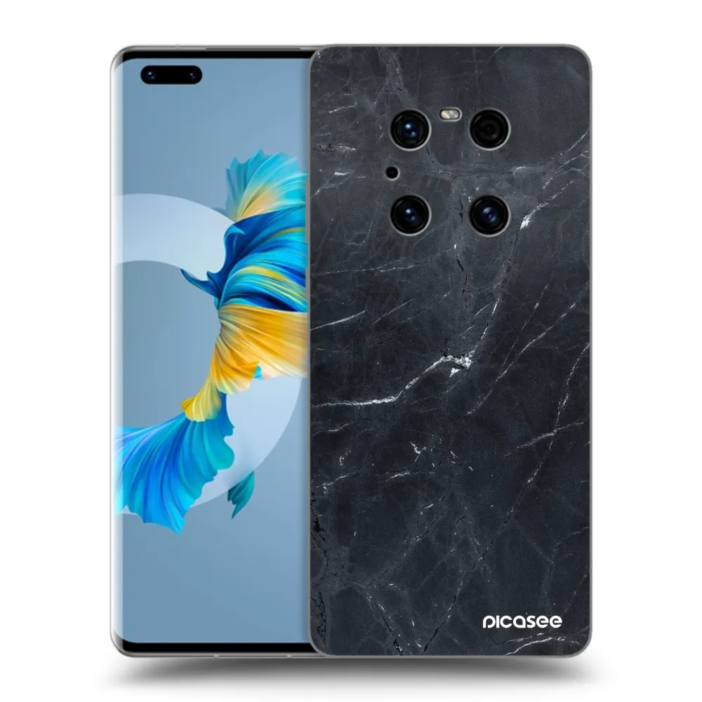 Picasee husă neagră din silicon pentru Huawei Mate 40 Pro - Black marble
