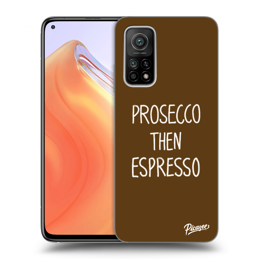 Picasee husă neagră din silicon pentru Xiaomi Mi 10T - Prosecco then espresso