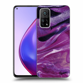 Picasee husă transparentă din silicon pentru Xiaomi Mi 10T Pro - Purple glitter