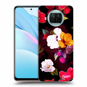 Picasee husă neagră din silicon pentru Xiaomi Mi 10T Lite - Flowers and Berries