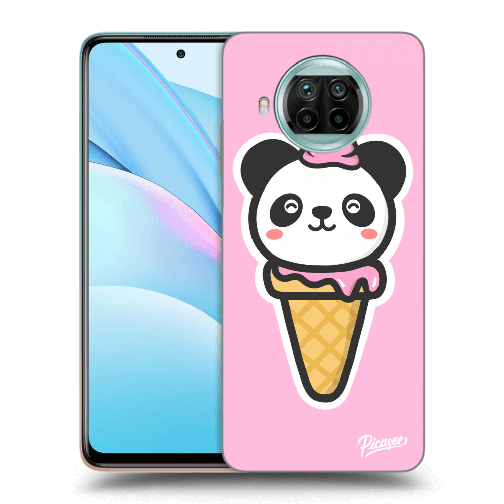 Picasee husă neagră din silicon pentru Xiaomi Mi 10T Lite - Ice Cream Panda