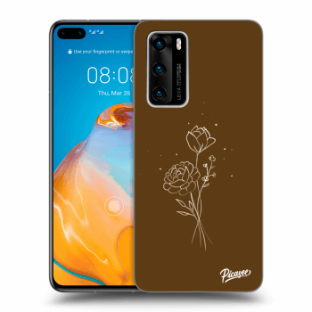 Husă pentru Huawei P40 - Brown flowers