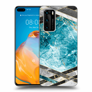 Husă pentru Huawei P40 - Blue geometry