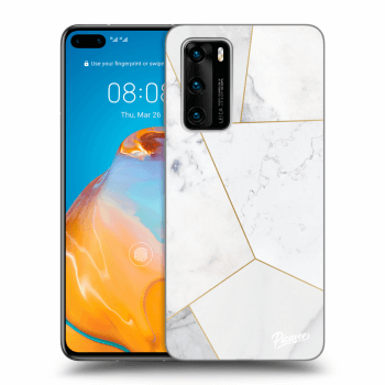 Husă pentru Huawei P40 - White tile