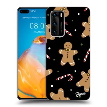 Picasee husă neagră din silicon pentru Huawei P40 - Gingerbread