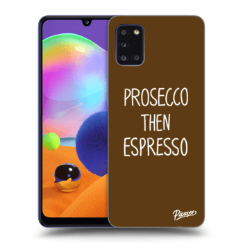 Picasee husă neagră din silicon pentru Samsung Galaxy A31 A315F - Prosecco then espresso
