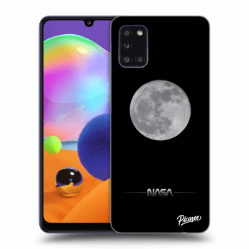 Picasee husă neagră din silicon pentru Samsung Galaxy A31 A315F - Moon Minimal