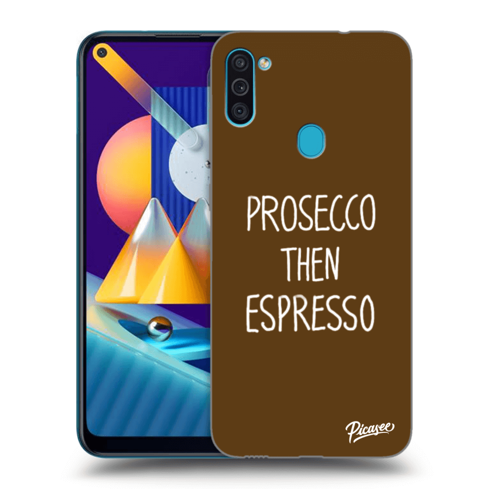 Picasee husă transparentă din silicon pentru Samsung Galaxy M11 - Prosecco then espresso