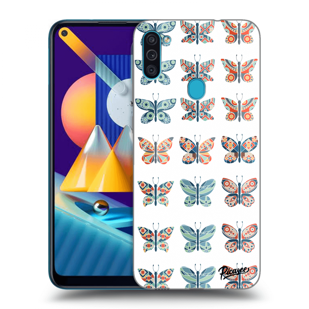 Picasee husă transparentă din silicon pentru Samsung Galaxy M11 - Butterflies