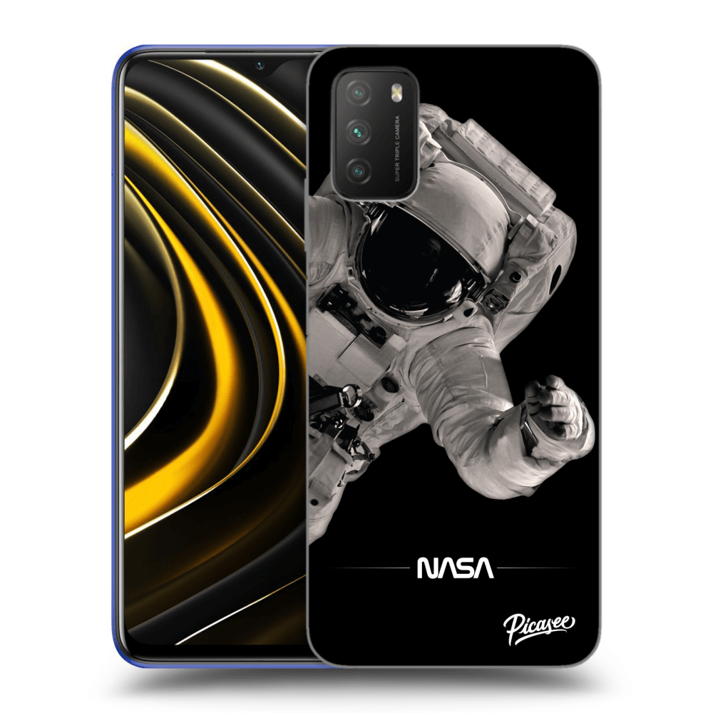Picasee husă neagră din silicon pentru Xiaomi Poco M3 - Astronaut Big