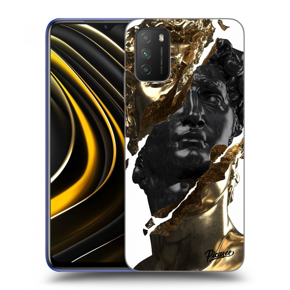 Picasee ULTIMATE CASE pentru Xiaomi Poco M3 - Gold - Black