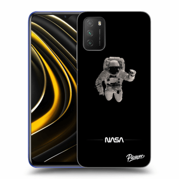 Picasee husă neagră din silicon pentru Xiaomi Poco M3 - Astronaut Minimal