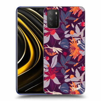 Husă pentru Xiaomi Poco M3 - Purple Leaf
