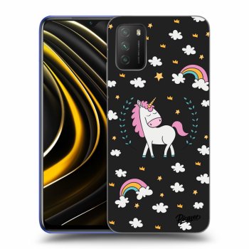 Picasee husă neagră din silicon pentru Xiaomi Poco M3 - Unicorn star heaven