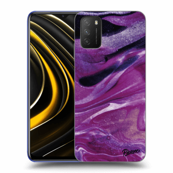 Husă pentru Xiaomi Poco M3 - Purple glitter