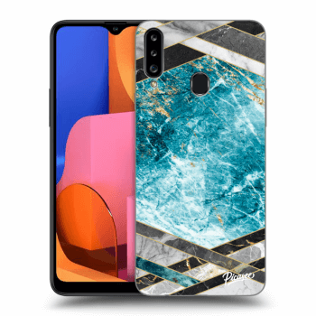 Husă pentru Samsung Galaxy A20s - Blue geometry