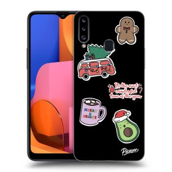 Husă pentru Samsung Galaxy A20s - Christmas Stickers