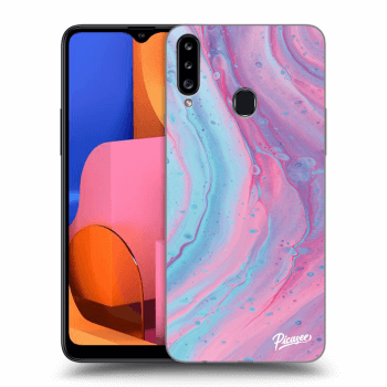 Husă pentru Samsung Galaxy A20s - Pink liquid