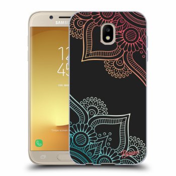 Picasee husă neagră din silicon pentru Samsung Galaxy J5 2017 J530F - Flowers pattern