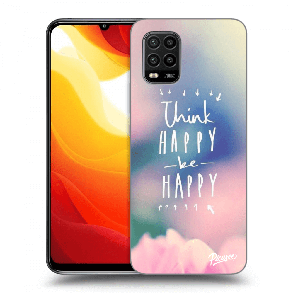 Picasee husă neagră din silicon pentru Xiaomi Mi 10 Lite - Think happy be happy