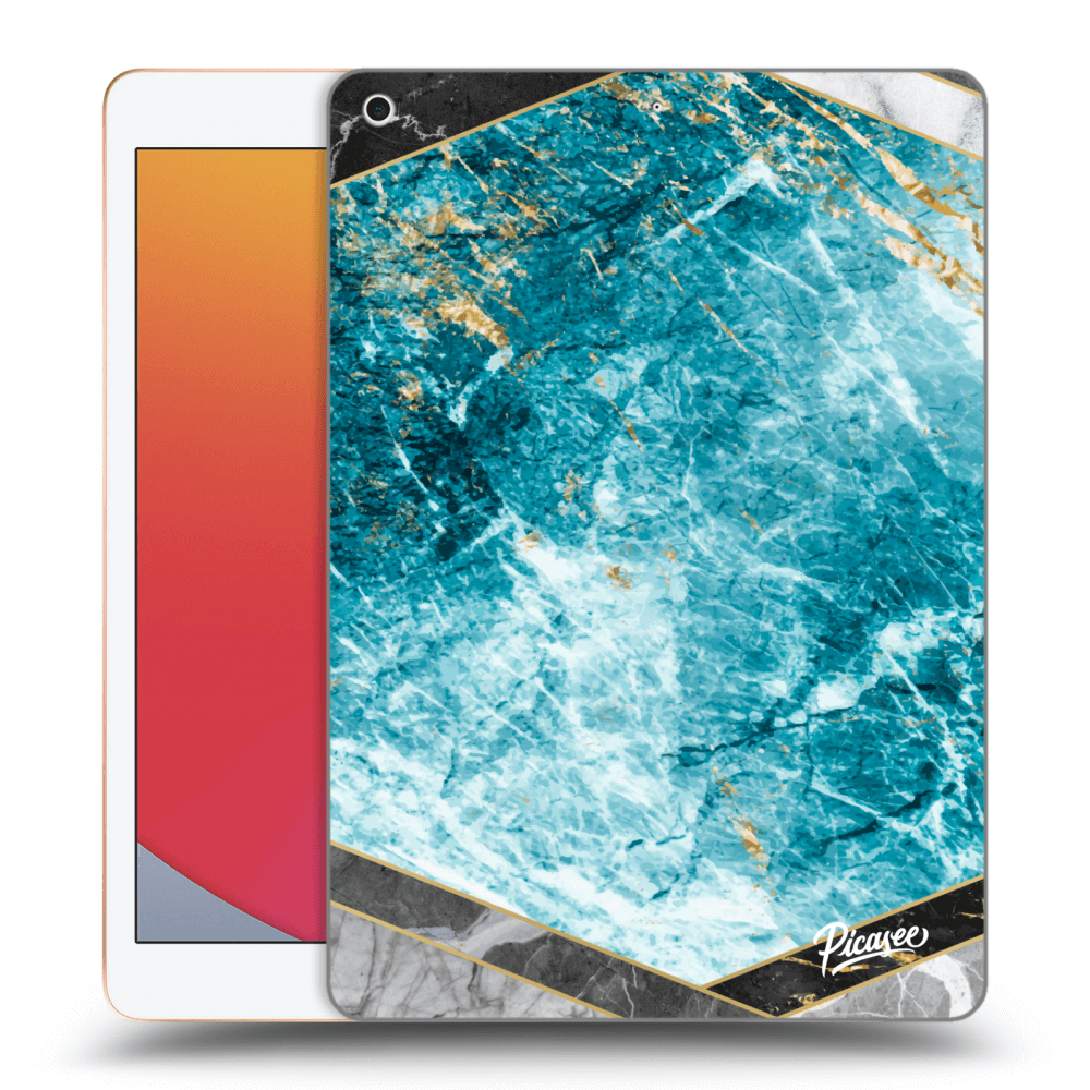 Picasee husă neagră din silicon pentru Apple iPad 10.2" 2020 (8. gen) - Blue geometry