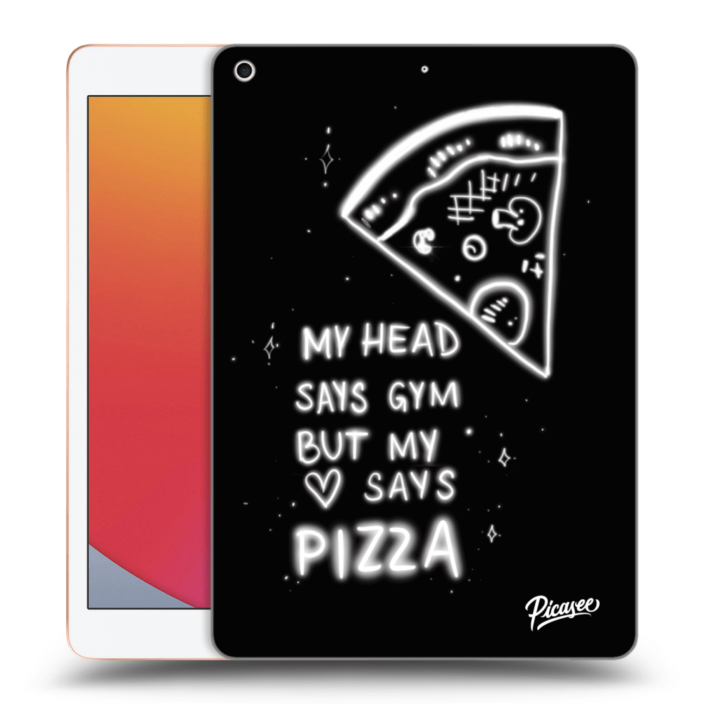 Picasee husă neagră din silicon pentru Apple iPad 10.2" 2020 (8. gen) - Pizza