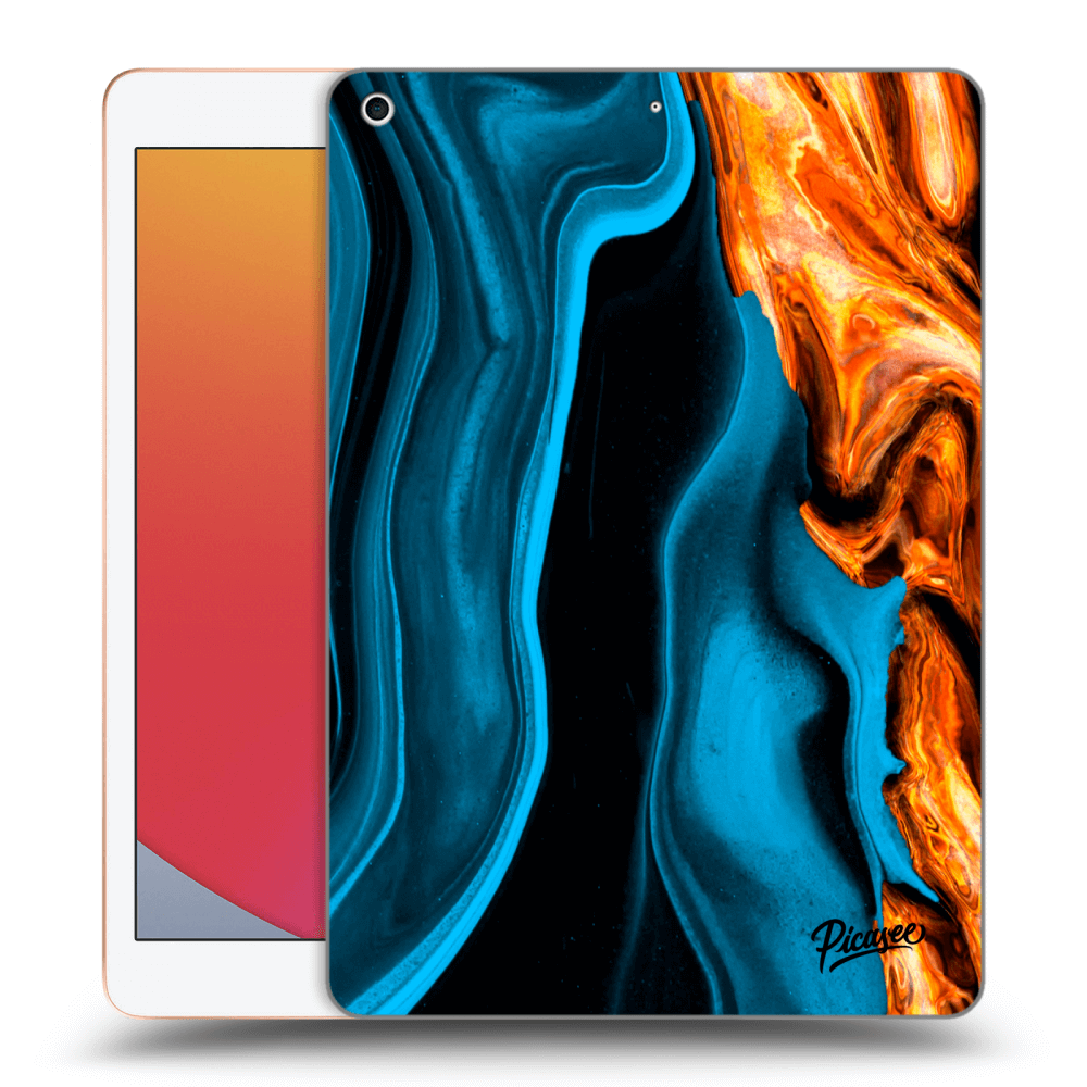 Picasee husă transparentă din silicon pentru Apple iPad 10.2" 2020 (8. gen) - Gold blue