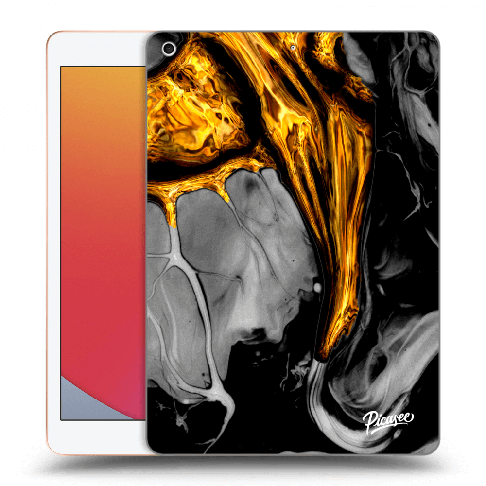 Picasee husă neagră din silicon pentru Apple iPad 10.2" 2020 (8. gen) - Black Gold