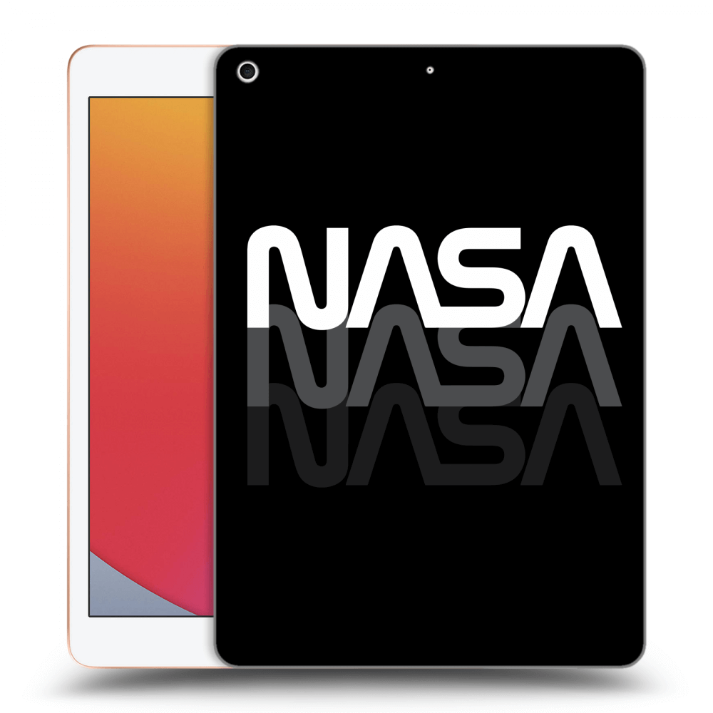 Picasee husă neagră din silicon pentru Apple iPad 10.2" 2020 (8. gen) - NASA Triple