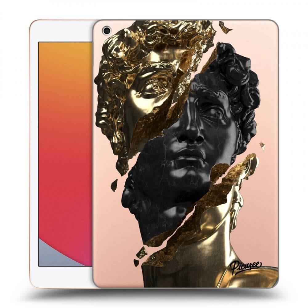 Picasee husă transparentă din silicon pentru Apple iPad 10.2" 2020 (8. gen) - Gold - Black