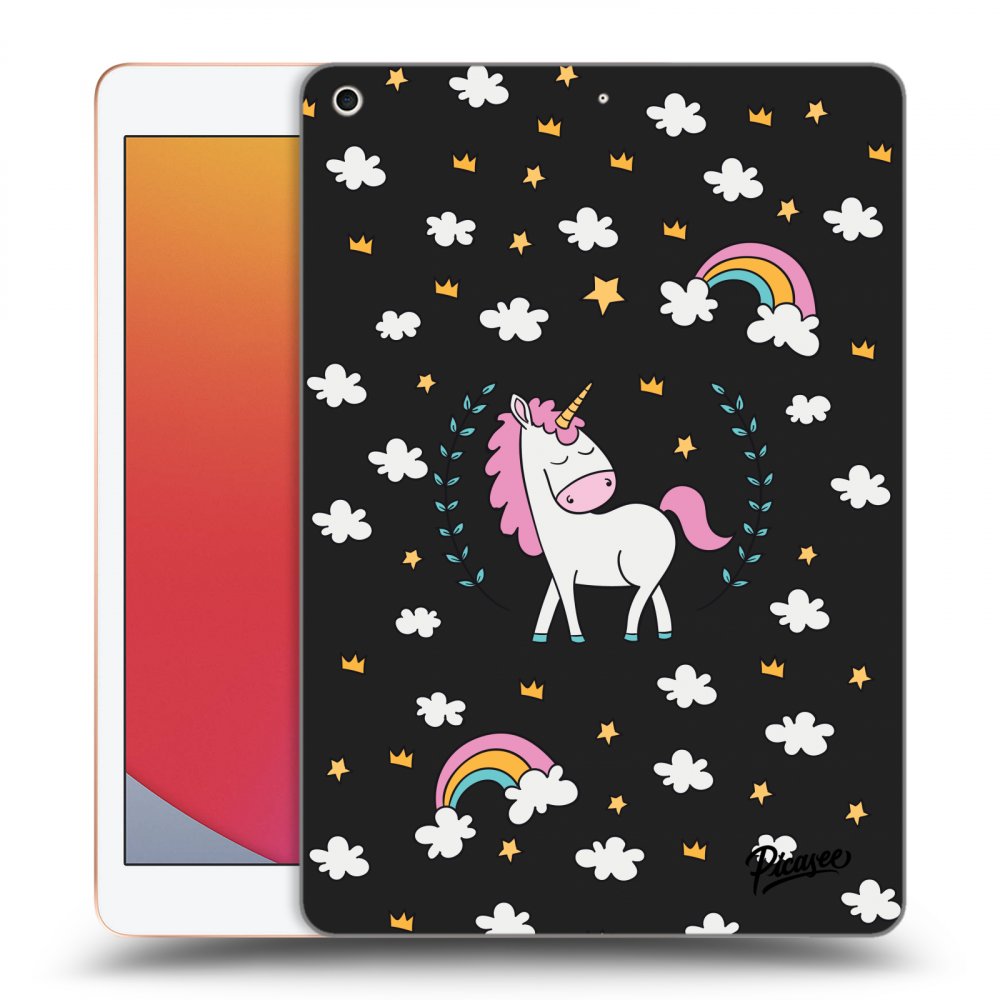Picasee husă neagră din silicon pentru Apple iPad 10.2" 2020 (8. gen) - Unicorn star heaven