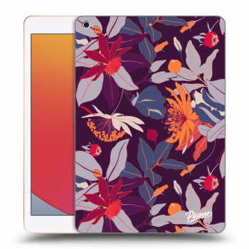 Picasee husă transparentă din silicon pentru Apple iPad 10.2" 2020 (8. gen) - Purple Leaf