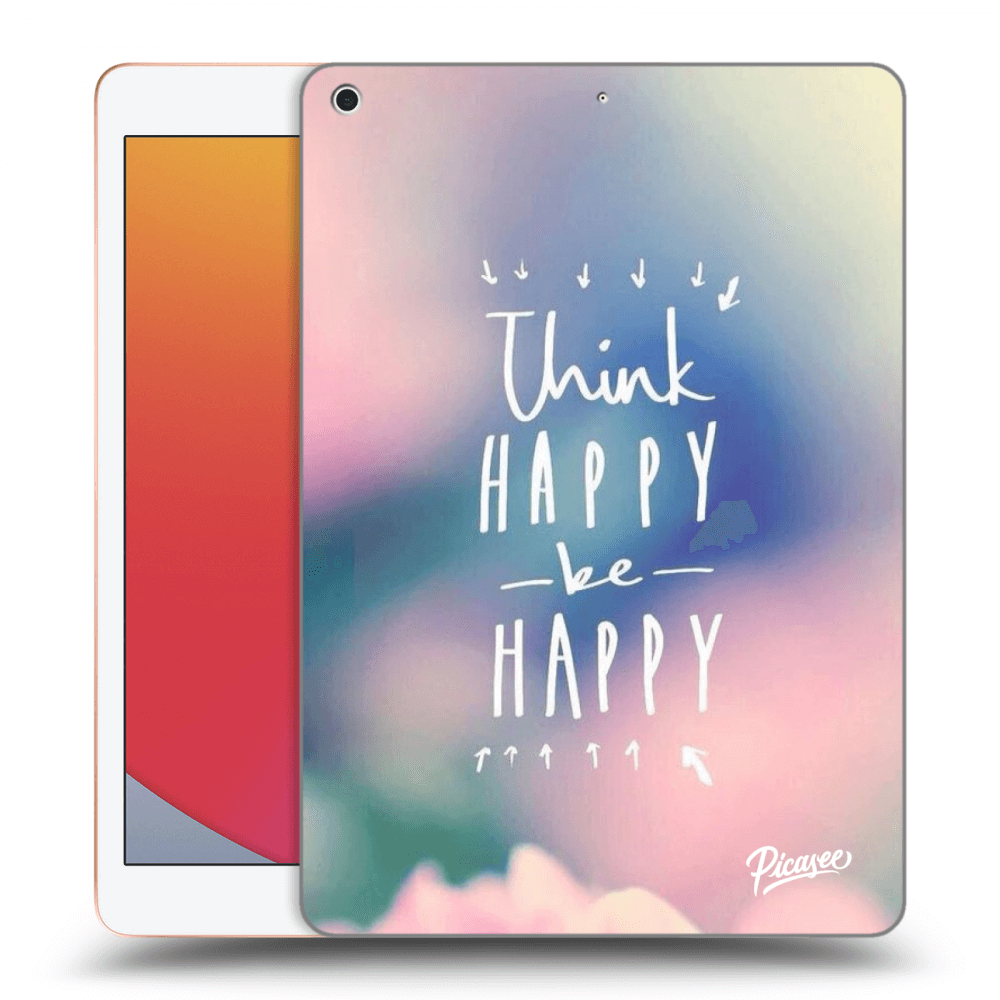 Picasee husă neagră din silicon pentru Apple iPad 10.2" 2020 (8. gen) - Think happy be happy