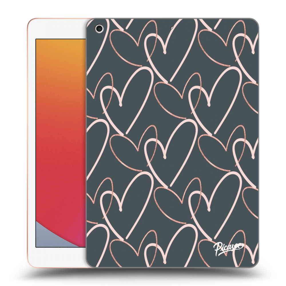 Picasee husă transparentă din silicon pentru Apple iPad 10.2" 2020 (8. gen) - Lots of love