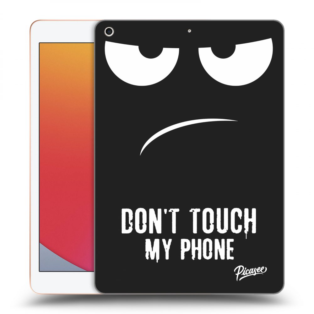 Picasee husă neagră din silicon pentru Apple iPad 10.2" 2020 (8. gen) - Don't Touch My Phone
