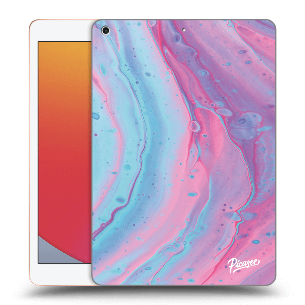 Picasee husă transparentă din silicon pentru Apple iPad 10.2" 2020 (8. gen) - Pink liquid