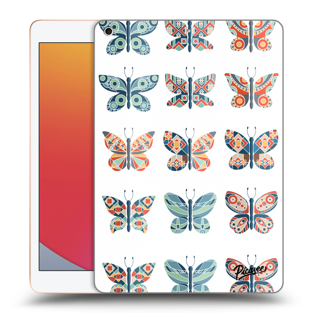 Picasee husă neagră din silicon pentru Apple iPad 10.2" 2020 (8. gen) - Butterflies