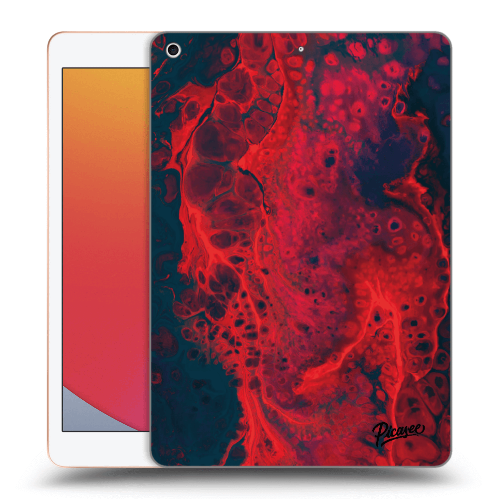 Picasee husă transparentă din silicon pentru Apple iPad 10.2" 2020 (8. gen) - Organic red