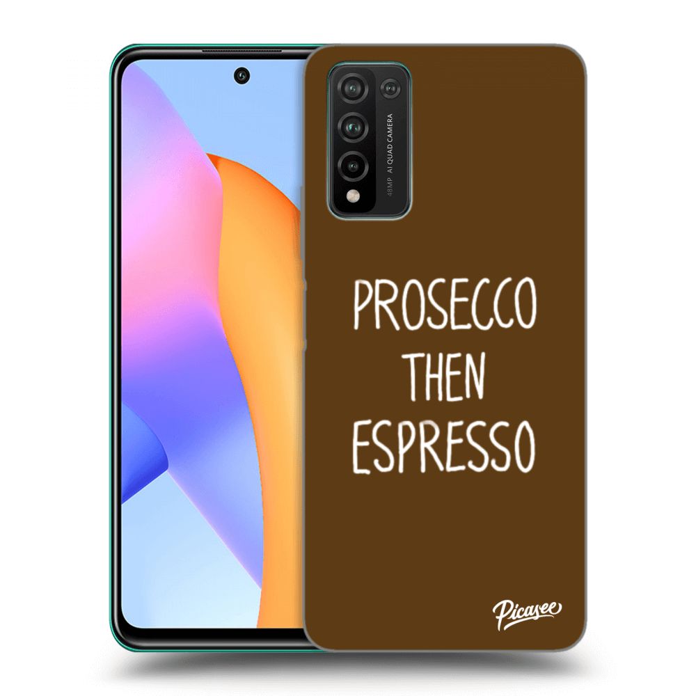 Picasee husă transparentă din silicon pentru Honor 10X Lite - Prosecco then espresso