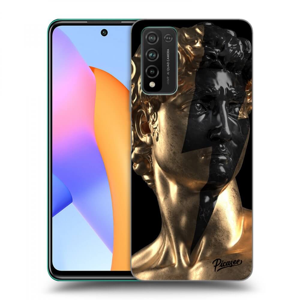 Picasee husă neagră din silicon pentru Honor 10X Lite - Wildfire - Gold