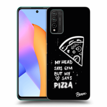Picasee husă neagră din silicon pentru Honor 10X Lite - Pizza