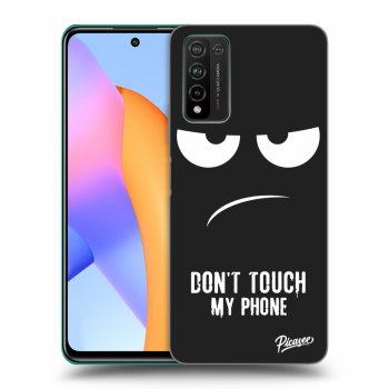 Picasee husă neagră din silicon pentru Honor 10X Lite - Don't Touch My Phone